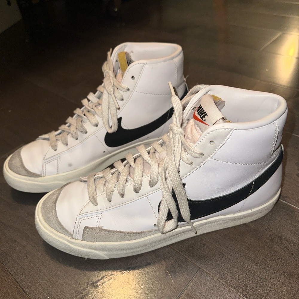 Nike White and Black trailblazer High-Top Sneakers